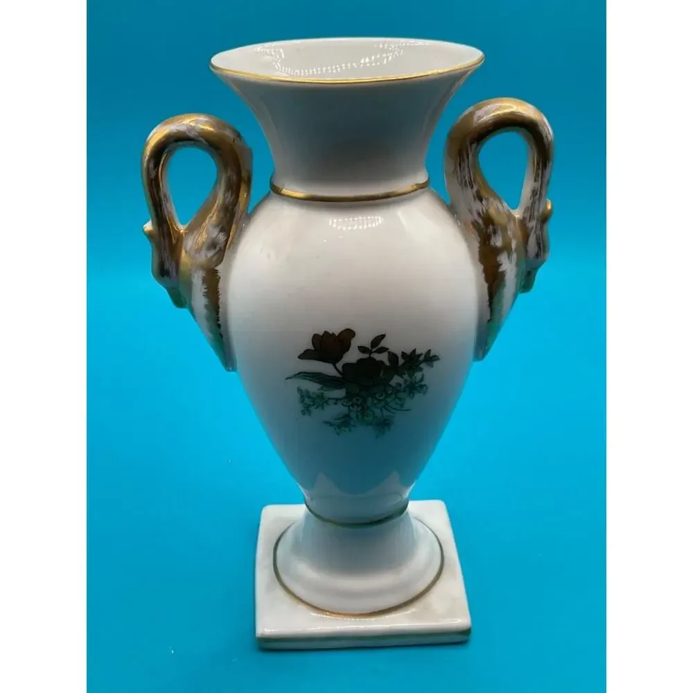 Vintage Trophy Dual-Handle Porcelain Vase  6